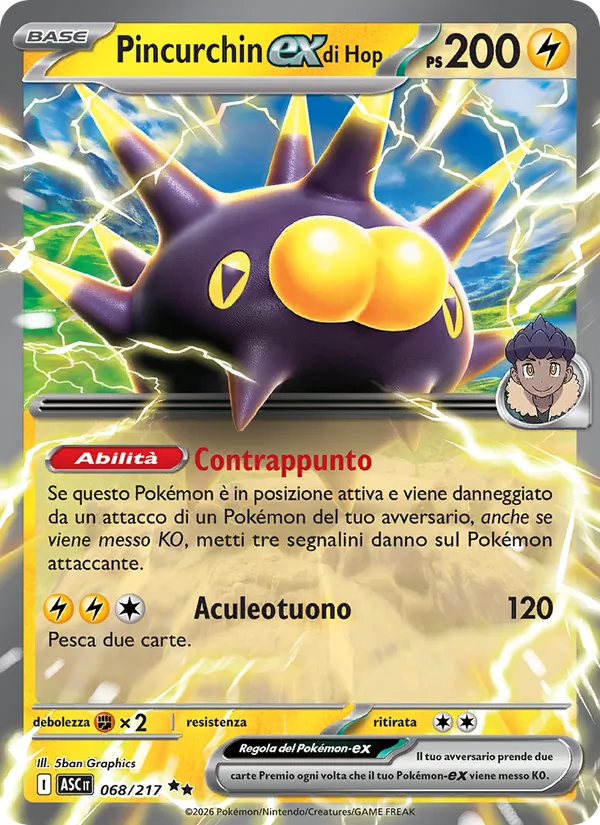 Pincurchin-ex di Hop Ascesa Eroica 068/217