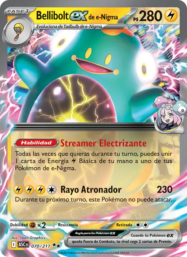 Bellibolt ex de e-Nigma Héroes Ascendentes 070/217