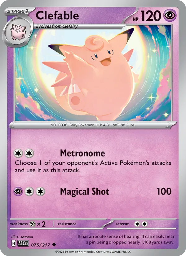 Clefable Ascended Heroes 075/217