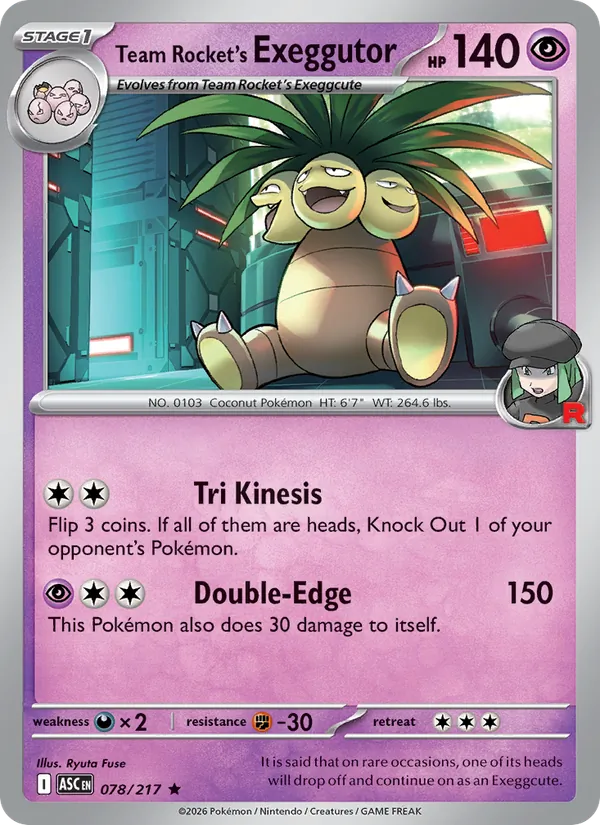 Team Rocket's Exeggutor Ascended Heroes 078/217