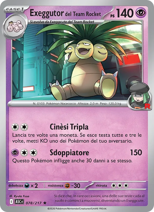 Exeggutor del Team Rocket Ascesa Eroica 078/217