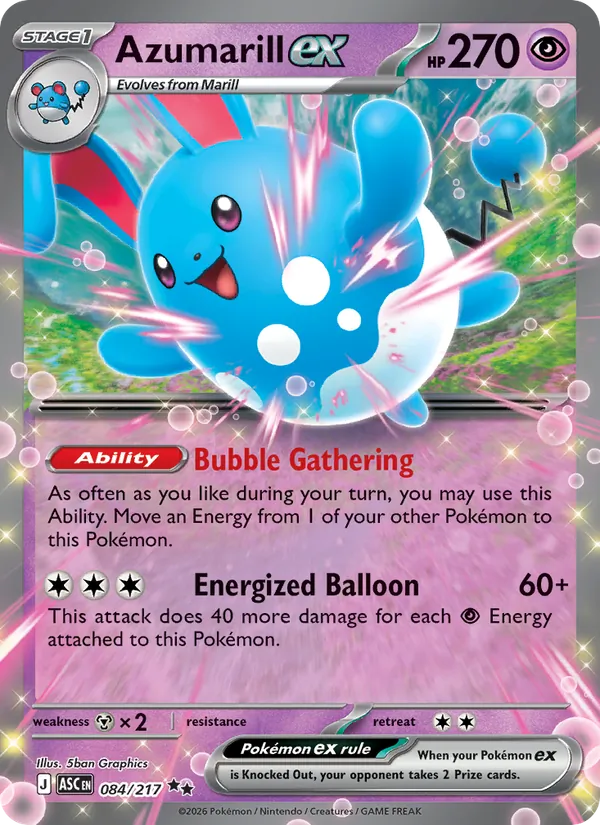 Azumarill ex Ascended Heroes 084/217