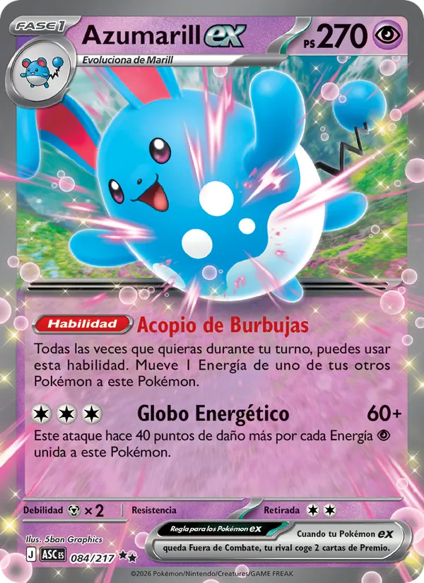 Azumarill ex Héroes Ascendentes 084/217
