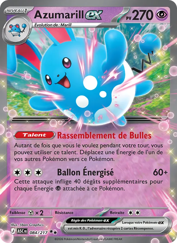 Azumarill-ex Héros Transcendants 084/217