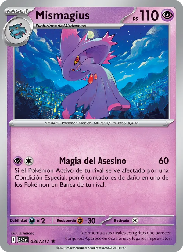 Mismagius Héroes Ascendentes 086/217
