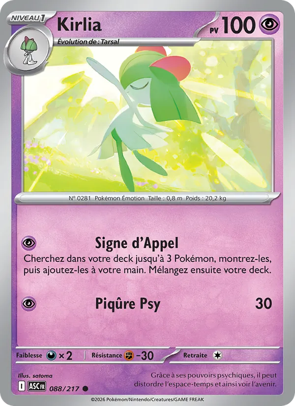 Kirlia Héros Transcendants 088/217