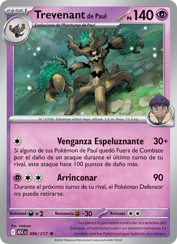 Trevenant de Paul Héroes Ascendentes 096/217