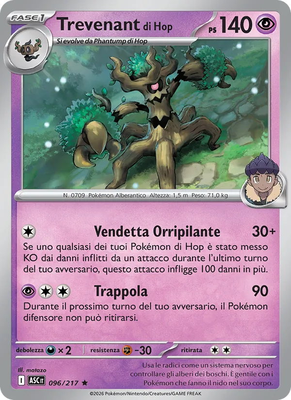 Trevenant di Hop Ascesa Eroica 096/217