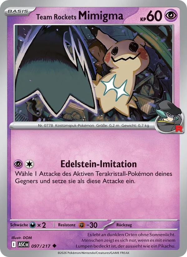 Team Rockets Mimigma Erhabene Helden 097/217