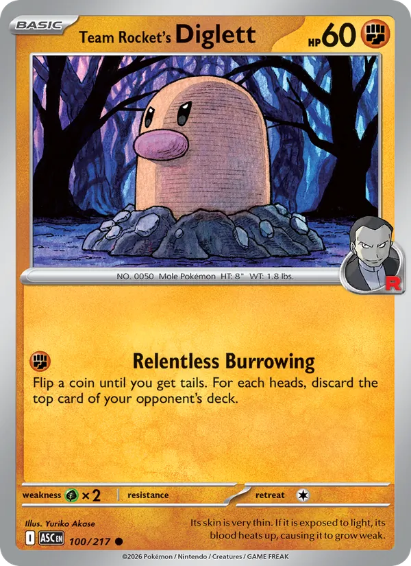 Team Rocket's Diglett Ascended Heroes 100/217