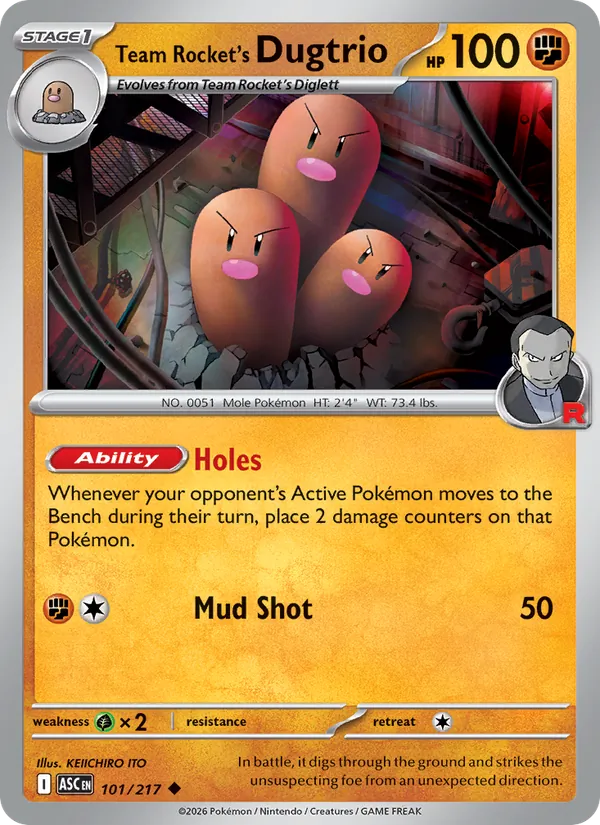 Team Rocket's Dugtrio Ascended Heroes 101/217