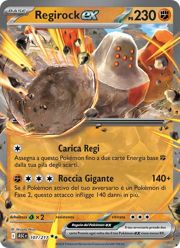 Regirock-ex Ascesa Eroica 107/217