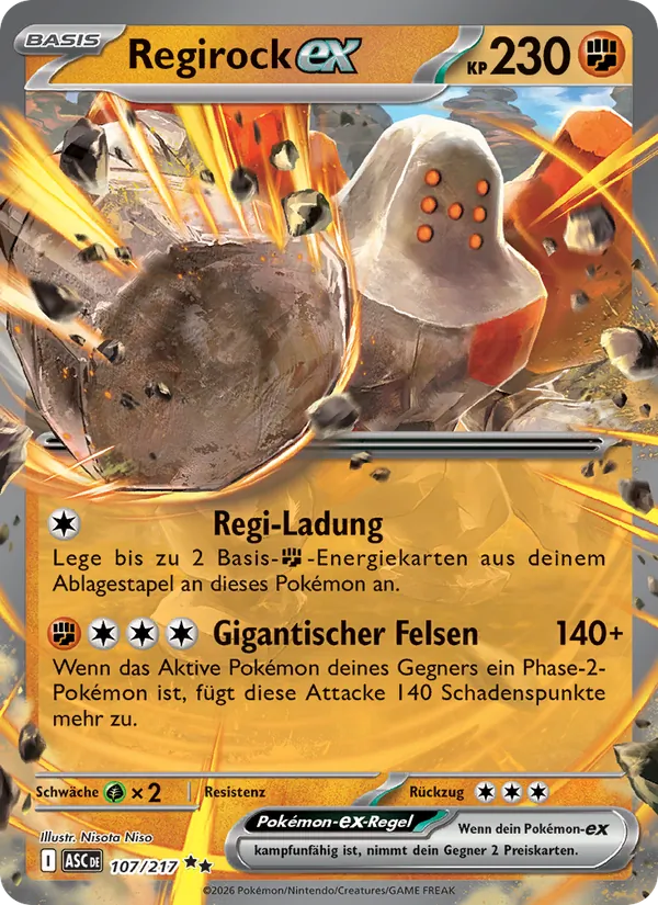 Regirock-ex Erhabene Helden 107/217