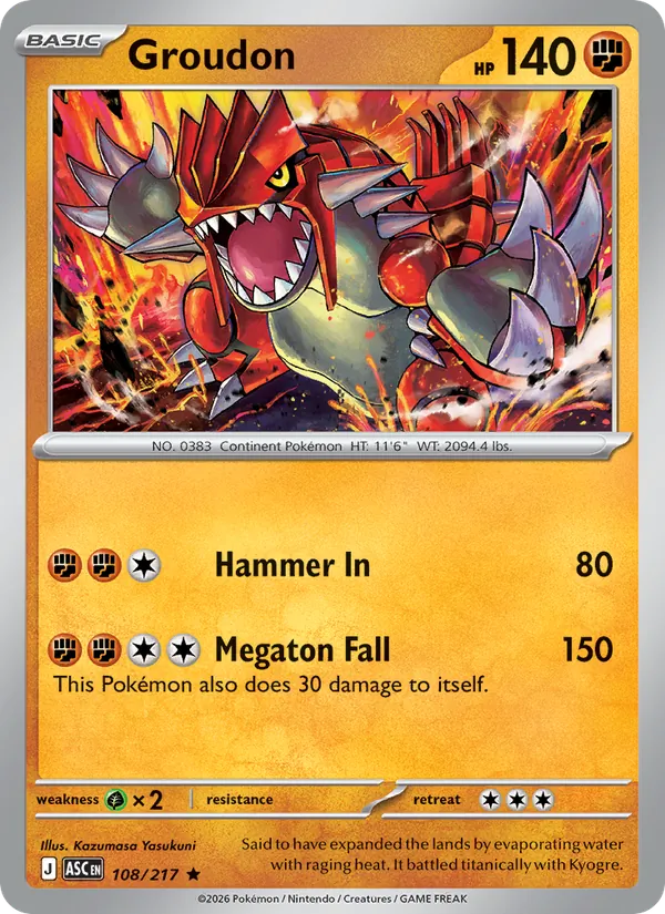 Groudon Ascended Heroes 108/217