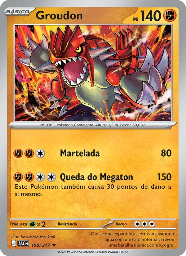 Groudon Heróis Excelsos 108/217