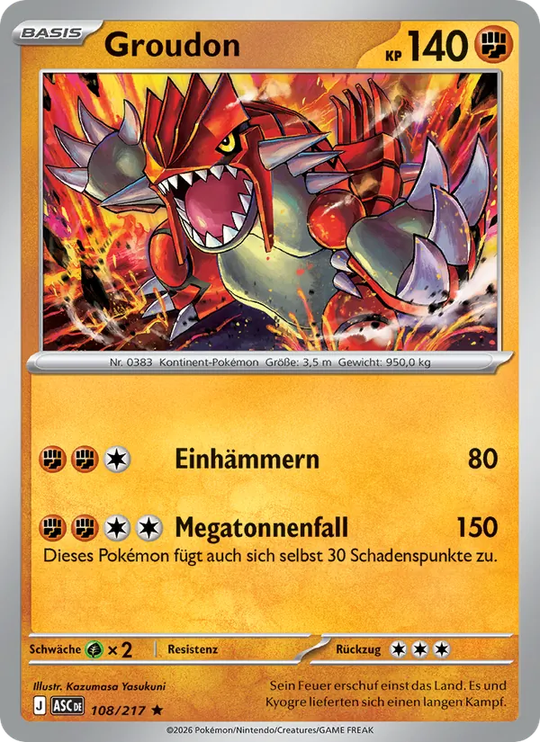 Groudon Erhabene Helden 108/217