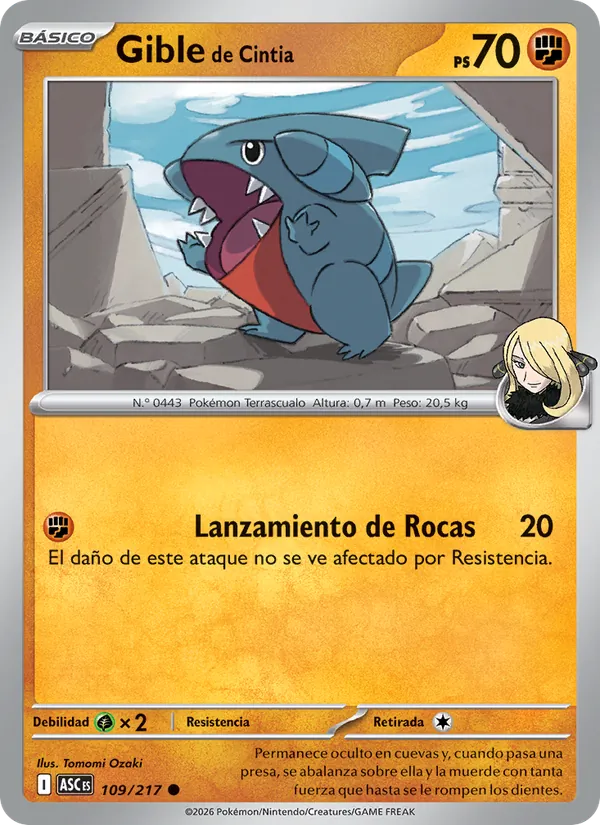 Gible de Cintia Héroes Ascendentes 109/217
