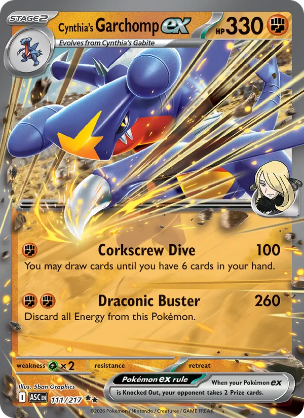 Cynthia's Garchomp ex Ascended Heroes 111/217