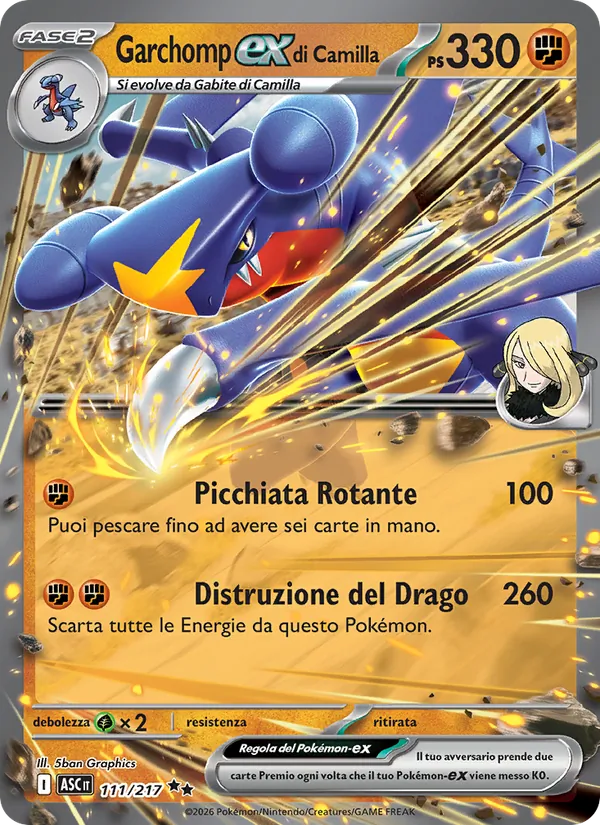 Garchomp-ex di Camilla Ascesa Eroica 111/217