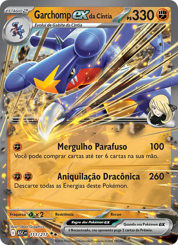 Garchomp ex da Cíntia Heróis Excelsos 111/217