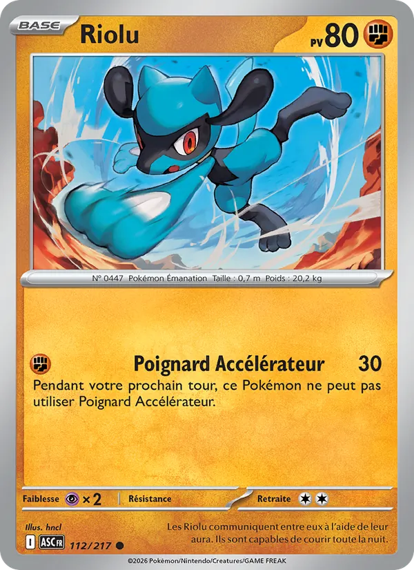Riolu Héros Transcendants 112/217