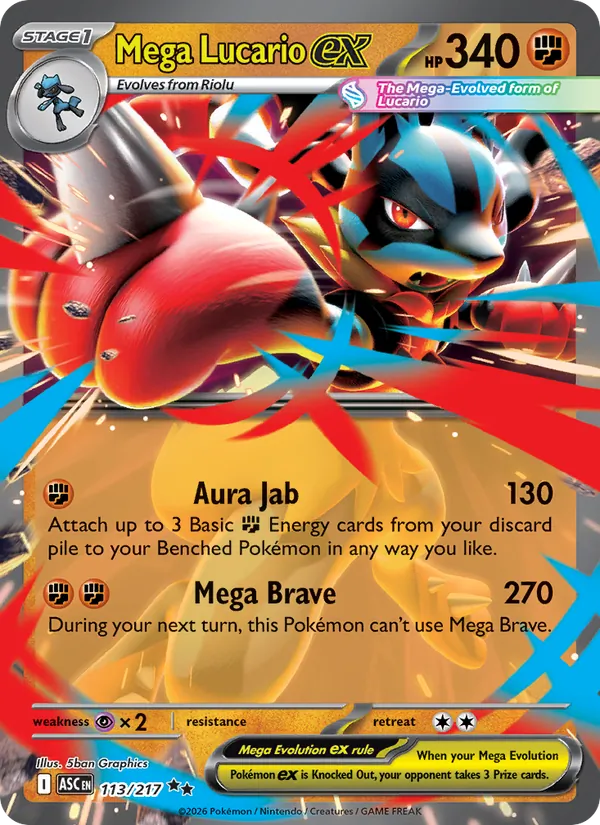 Mega Lucario ex Ascended Heroes 113/217