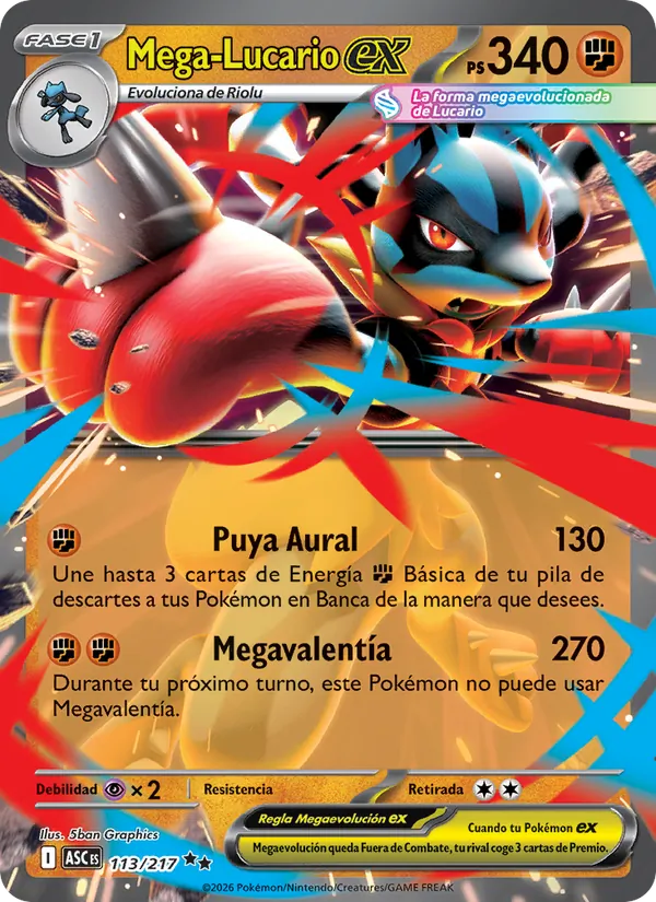 Mega-Lucario ex Héroes Ascendentes 113/217