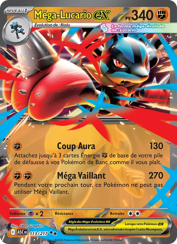 Méga-Lucario-ex Héros Transcendants 113/217