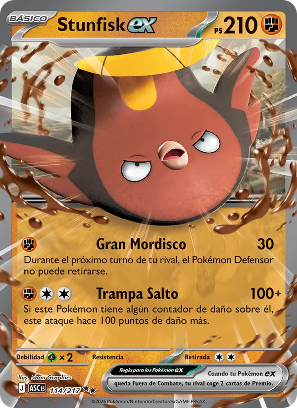 Stunfisk ex Héroes Ascendentes 114/217