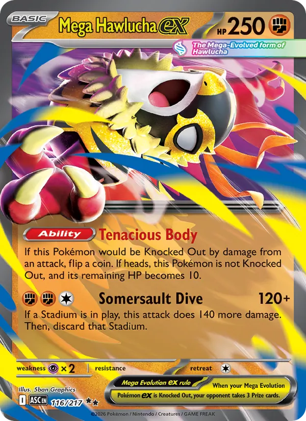 Mega Hawlucha ex Ascended Heroes 116/217