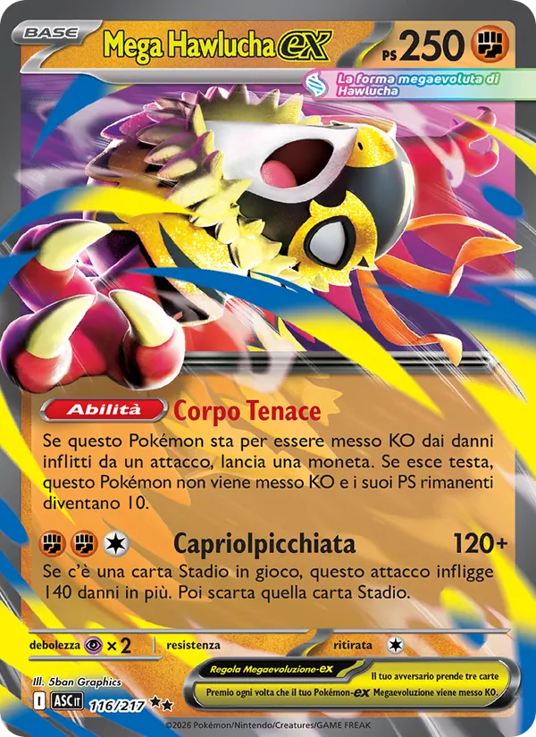 Mega Hawlucha-ex Ascesa Eroica 116/217