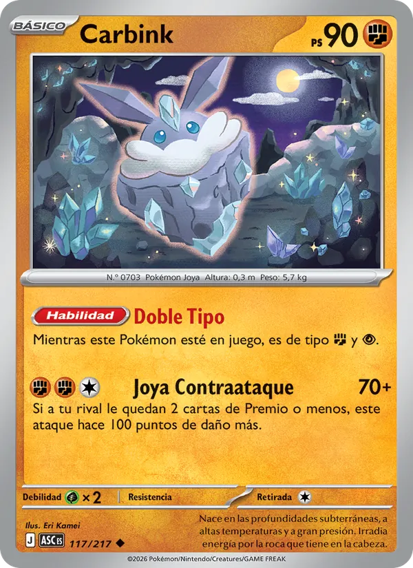 Carbink Héroes Ascendentes 117/217