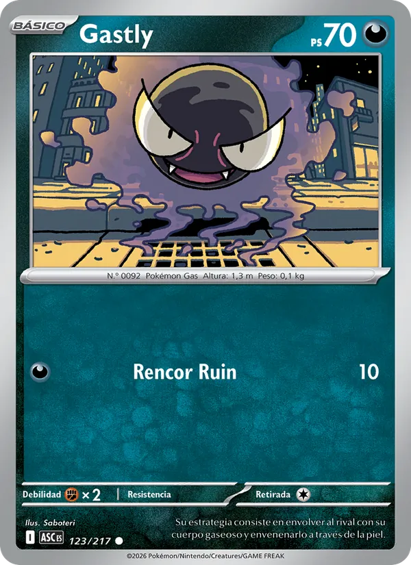 Gastly Héroes Ascendentes 123/217