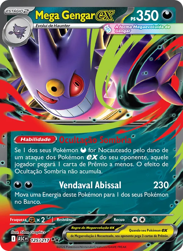 Mega Gengar ex Heróis Excelsos 125/217