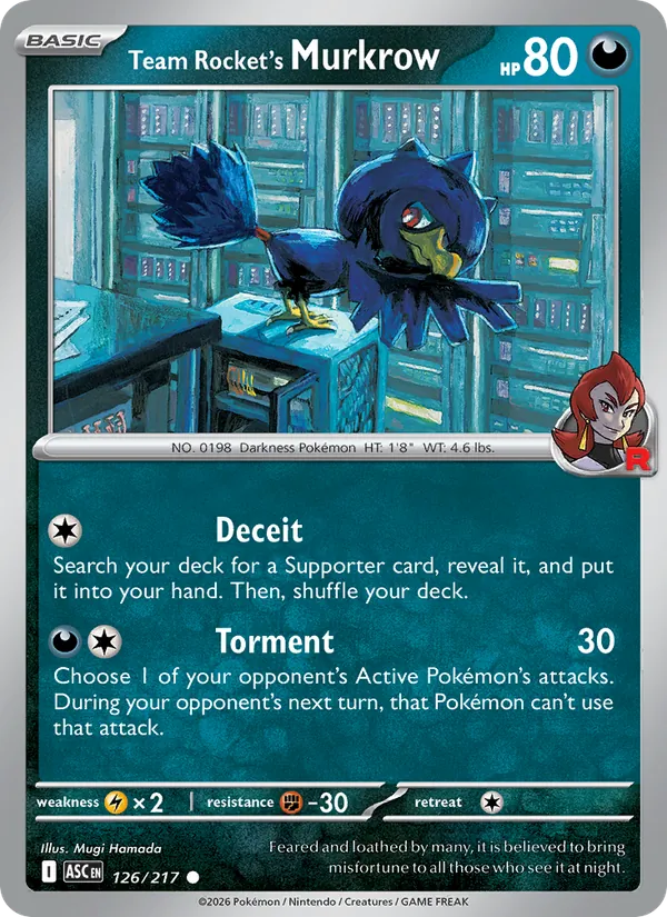 Team Rocket's Murkrow Ascended Heroes 126/217
