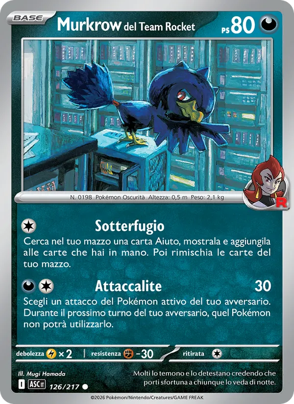 Murkrow del Team Rocket Ascesa Eroica 126/217
