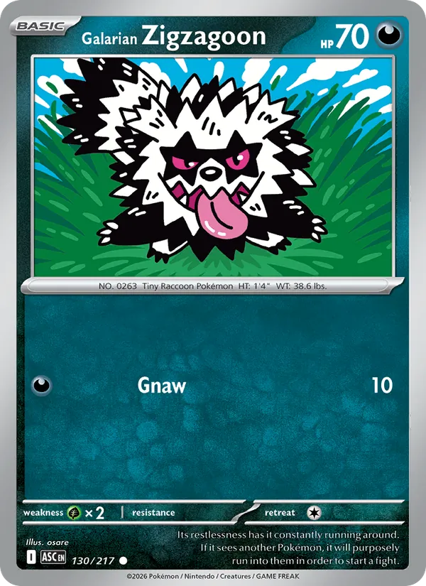 Galarian Zigzagoon Ascended Heroes 130/217