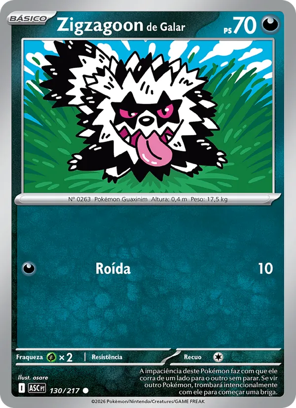 Zigzagoon de Galar Heróis Excelsos 130/217