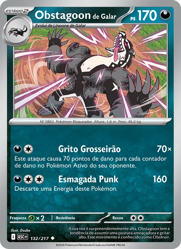 Obstagoon de Galar Heróis Excelsos 132/217