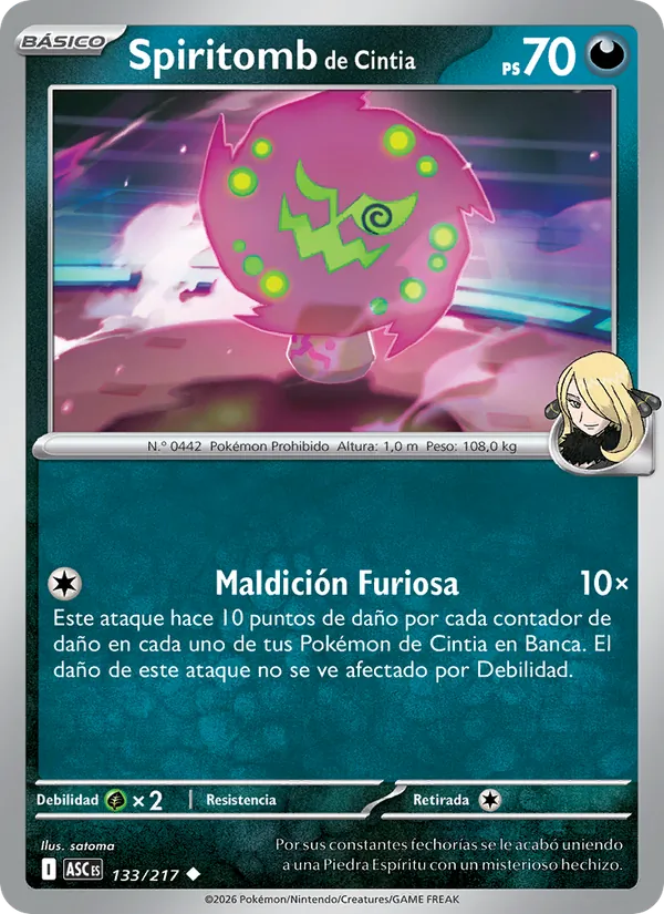 Spiritomb de Cintia Héroes Ascendentes 133/217