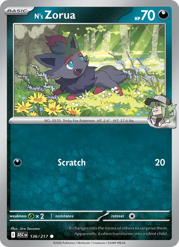N's Zorua Ascended Heroes 136/217