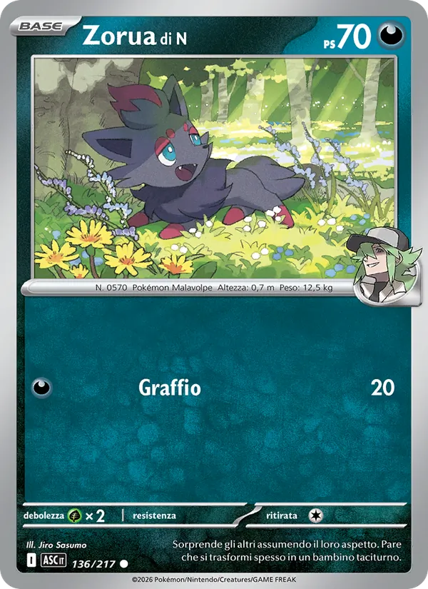 Zorua di N Ascesa Eroica 136/217