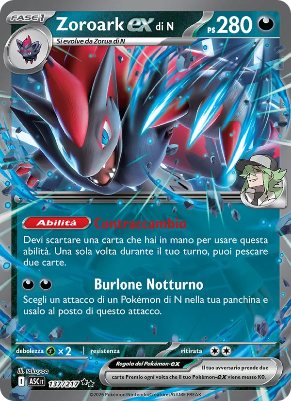Zoroark-ex di N Ascesa Eroica 137/217