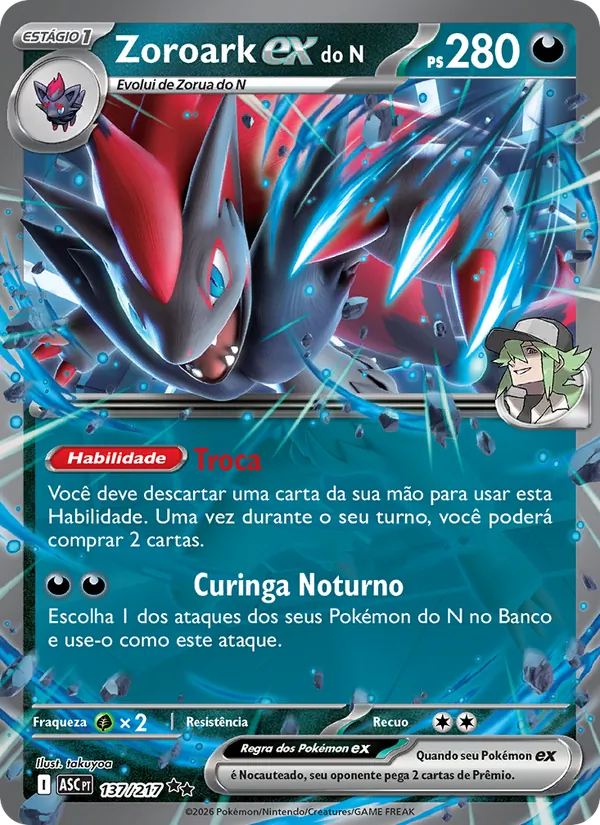 Zoroark ex do N Heróis Excelsos 137/217