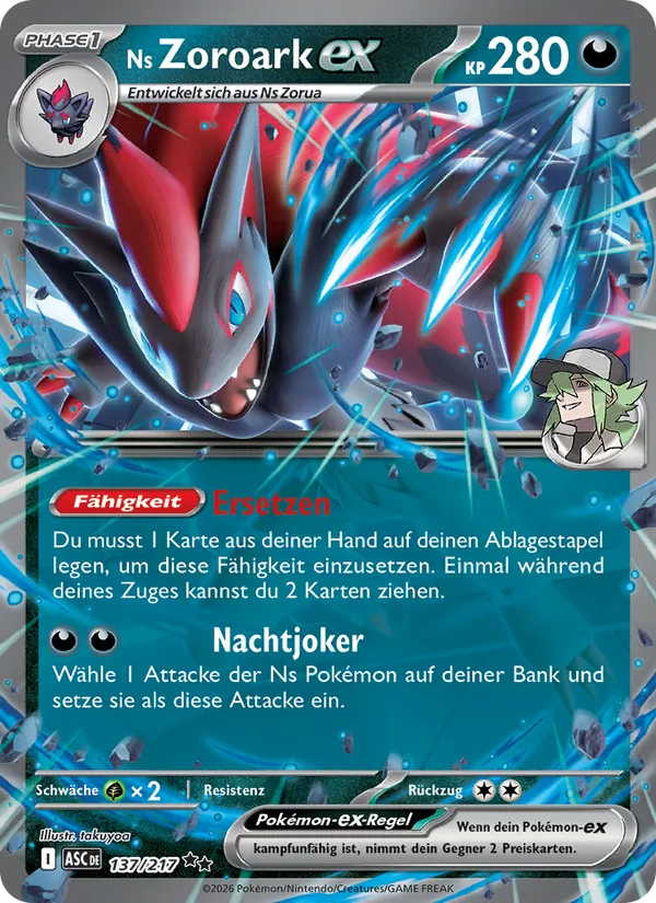 Ns Zoroark-ex Erhabene Helden 137/217