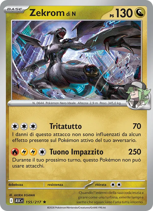 Zekrom di N Ascesa Eroica 155/217