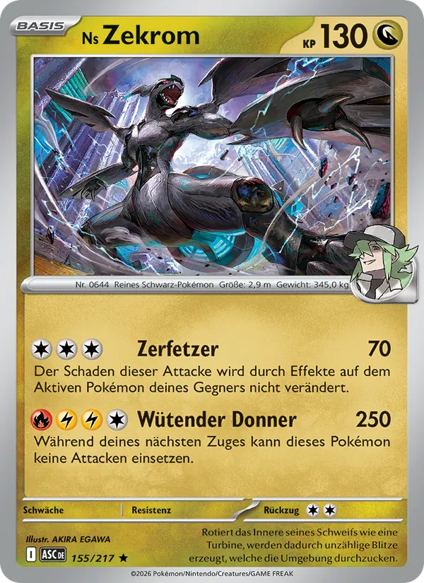 Ns Zekrom Erhabene Helden 155/217