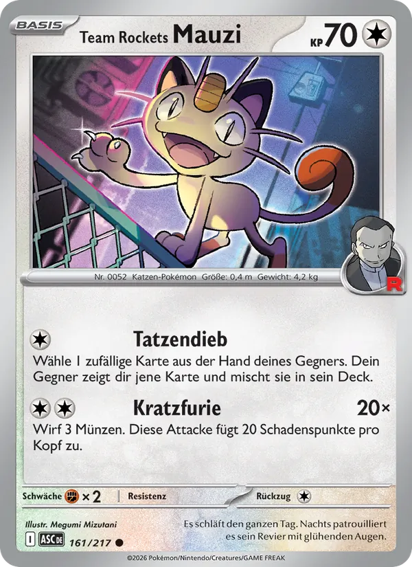 Team Rockets Mauzi Erhabene Helden 161/217