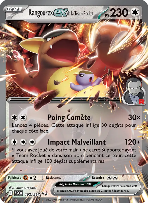 Kangourex-ex de la Team Rocket Héros Transcendants 162/217