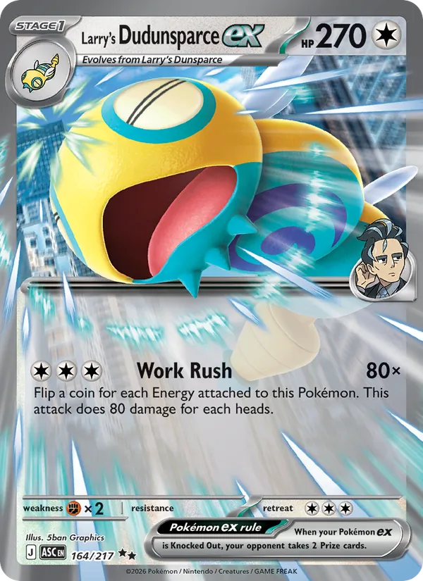 Larry's Dudunsparce ex Ascended Heroes 164/217